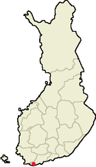Localisation d'Ekenäs en Finlande