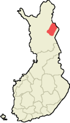 Localisation de Savukoski en Finlande