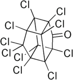 structure et représentation du chlordécone