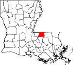 Situation de la paroisse de Feliciana Est en Louisiane