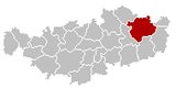 Situation de la ville au sein dela province du Brabant wallon