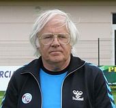 Portrait de Gilbert Gress lors d'un entraînement du RC Strasbourg en 2009