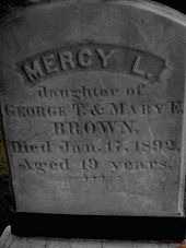 Tombe de Mercy Brown