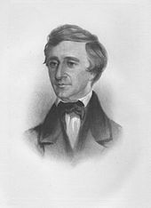 Portrait au crayon d'Henry David Thoreau en 1854.
