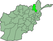 Carte de l'Afghanistan mettant en évidence Takhâr.