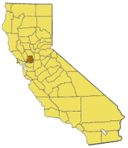 Situation du comté de Solano dans l'état de Californie