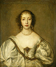Portrait de la reine Henriette par Van Dyck.