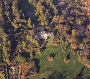 Vue aérienne de la propriété de Montecito