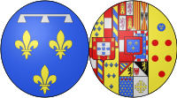 COA french queen Marie-Amélie de Bourbon-Siciles.svg