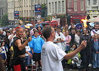 Edinburgh fringe royal mile street performance.jpg