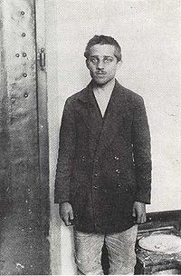 Gavrilo Princip après plusieurs mois à la prison de Theresienstadt