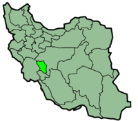 Carte montrant la position de la province de Chahar Mahaal et Bakhtiari