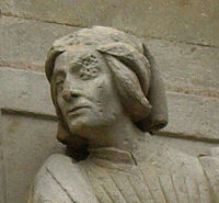Buste de Jacques Cœur (situé sur la façade du palais Jacques-Cœur à Bourges et commandé par l'intéressé)