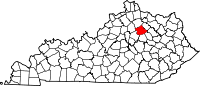 Map of Kentucky highlighting Bourbon County.svg