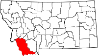 Map of Montana highlighting Beaverhead County.svg