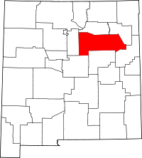 Map of New Mexico highlighting San Miguel County.svg