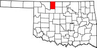 Map of Oklahoma highlighting Alfalfa County.svg