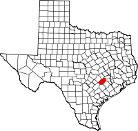 Map of Texas highlighting Fayette County.svg
