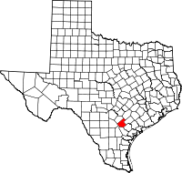 Map of Texas highlighting Karnes County.svg