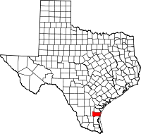 Map of Texas highlighting Kleberg County.svg