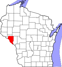 Localisation du comté de Buffalo sur la carte de l'État du Wisconsin