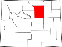 Localisation du comté de Johnson sur la carte du Wyoming