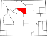 Localisation du comté de Washakie sur la carte du Wyoming