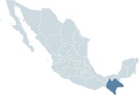 Localisation de l'État de Chiapas