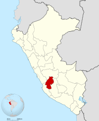 Localisation de la région Huancavelica