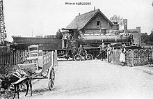 Carte postale ancienne montrant la halte ferroviaire de Blécourt au début du XXe siècle