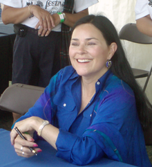 Diana Gabaldon à une séance de dédicace, le 11 août 2007 à Fergus (Ontario) lors du Scottish Festival