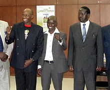 Douglas Wakiihuri, Samuel Wanjiru and Raila Odinga.jpg