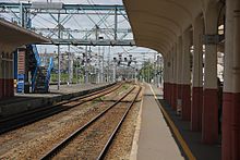 Quais de la gare de Saint-Brieuc en direction de Brest.