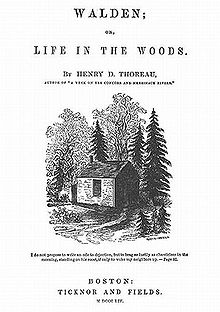 Première page illustrée de l'ouvrage Walden ou la vie dans les bois.