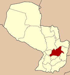 Localisation du département de Caaguazú sur la carte du Paraguay