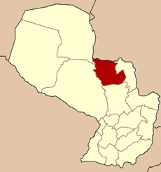 Localisation du département de Concepción sur la carte du Paraguay