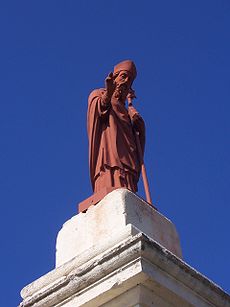 Statue de Saint Eucher à Beaumont-de-Pertuis photo par Paul MUNHOVEN.JPG