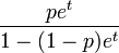 \frac{pe^t}{1-(1-p) e^t}\!