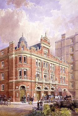 Façade originale du Savoy Theatre en 1881