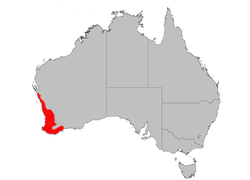 Répartition en Australie-Occidentale