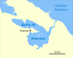 Carte de la baie de Nuevitas.