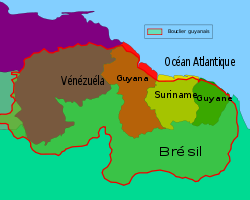 Schéma du bouclier guyanais