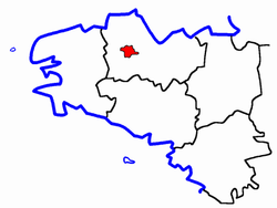 Localisation du Canton de Bourbriac