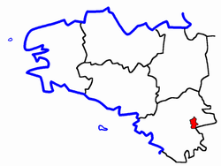 Localisation du Canton de Ligné
