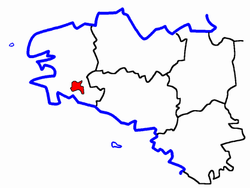 Localisation du Canton de Rosporden