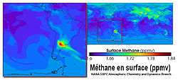 L'Argentine le premier des hot-spot d'émission de méthane de l'hémisphère sud. Ce gaz à effet de serre est facteur de dérèglement climatique
