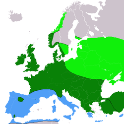  répartition en Europe