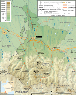 Hautes Pyrenees topographic map-fr.svg