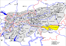 Carte de localisation du Pohorje et des Karavanke.