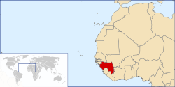 Localisation de la Guinée française